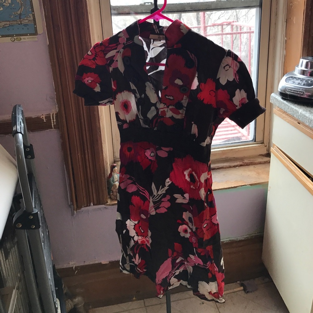 Pattern button elastic waist/cute summer offer?