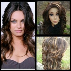 BEAUTIFUL!!!!! SYNTHETIC WIG BROWN/ GOLDEN