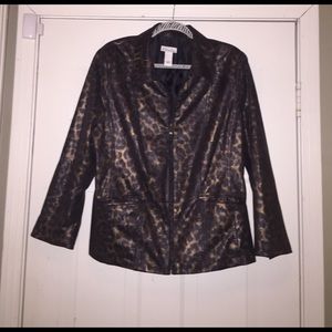 Leopard print blazer