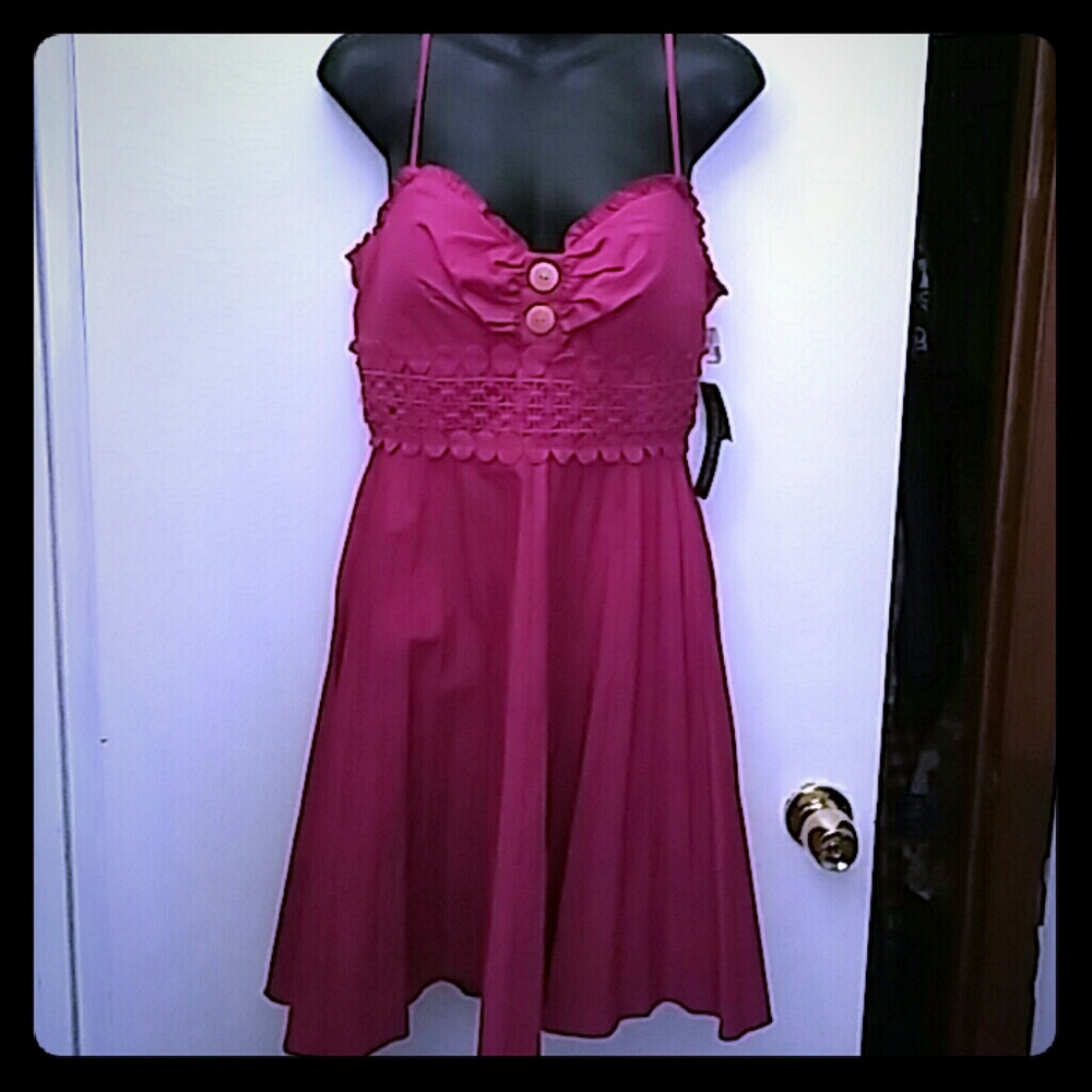 ***NEW***Rampage Fushia A line Sundress sz 11.