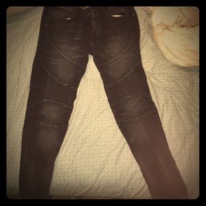 True Religion, Black biker jeans
