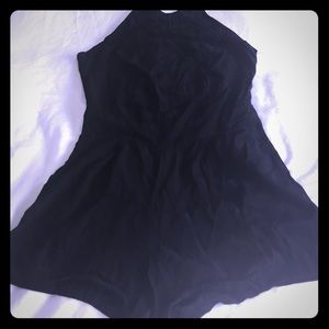 Motel Rocks Halter Neck Romper with Peep Hole Back