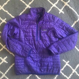 Patagonia new nano puff pullover purple