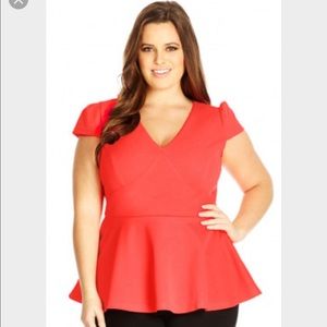City Chic Peplum top