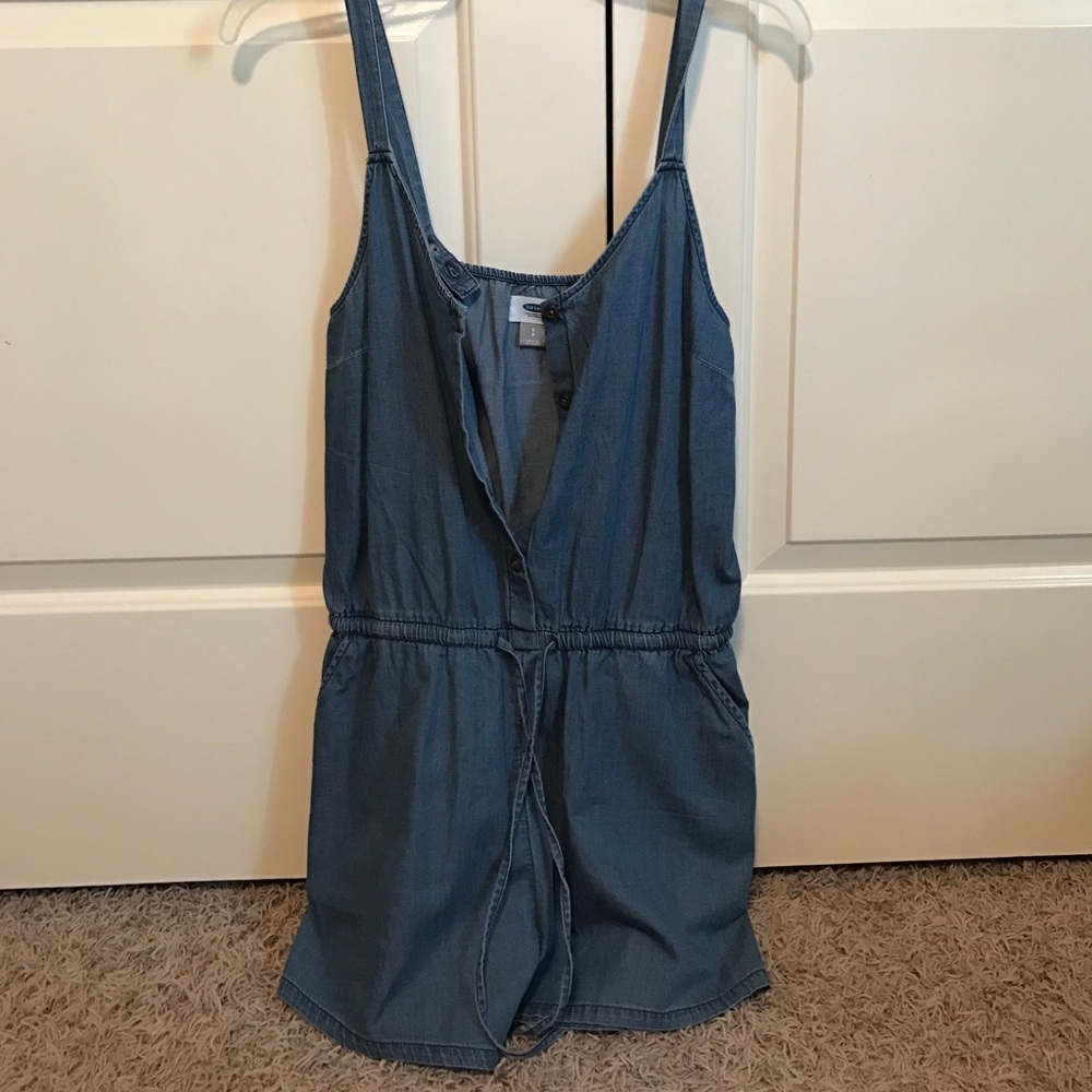 Denim romper