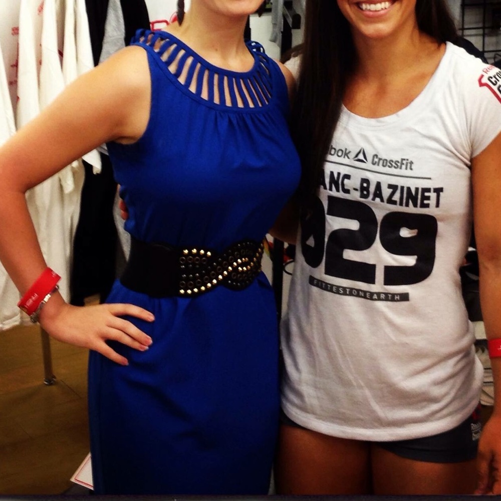 Cute blue round neck dress