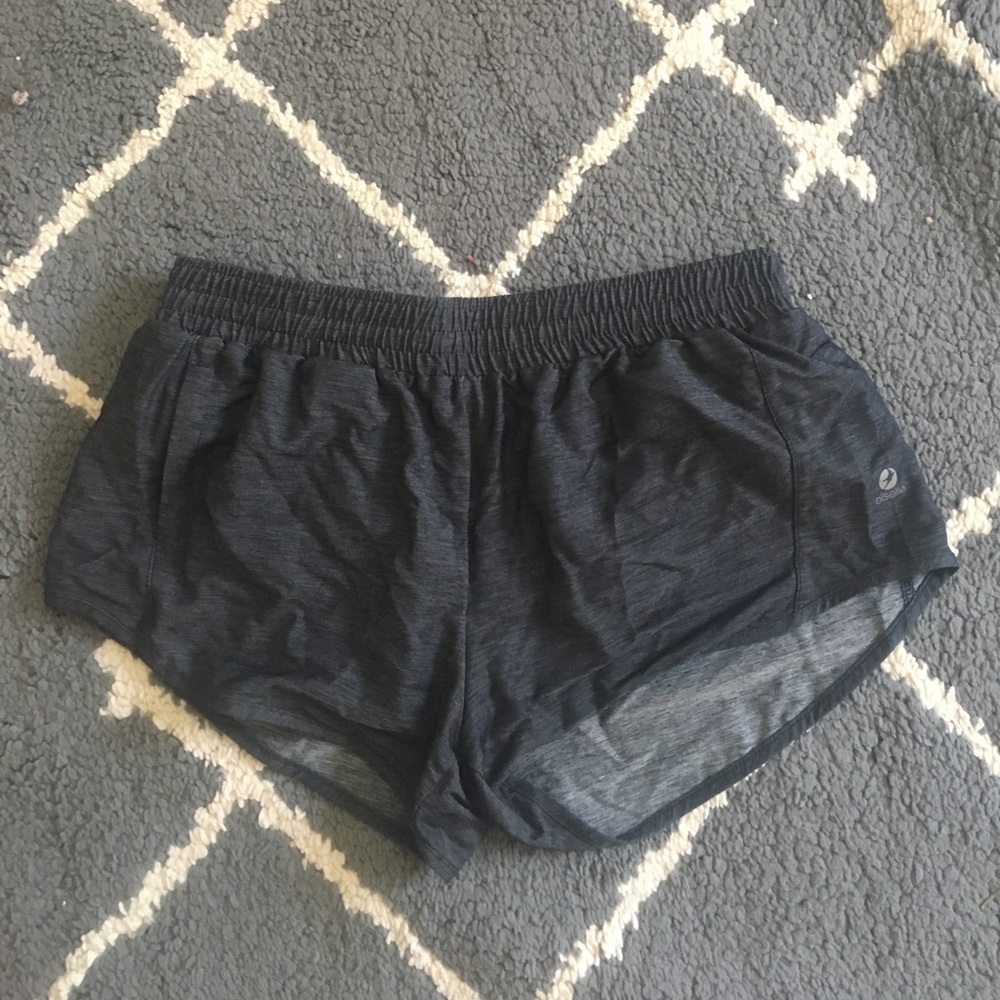 Oiselle blue denim shorts