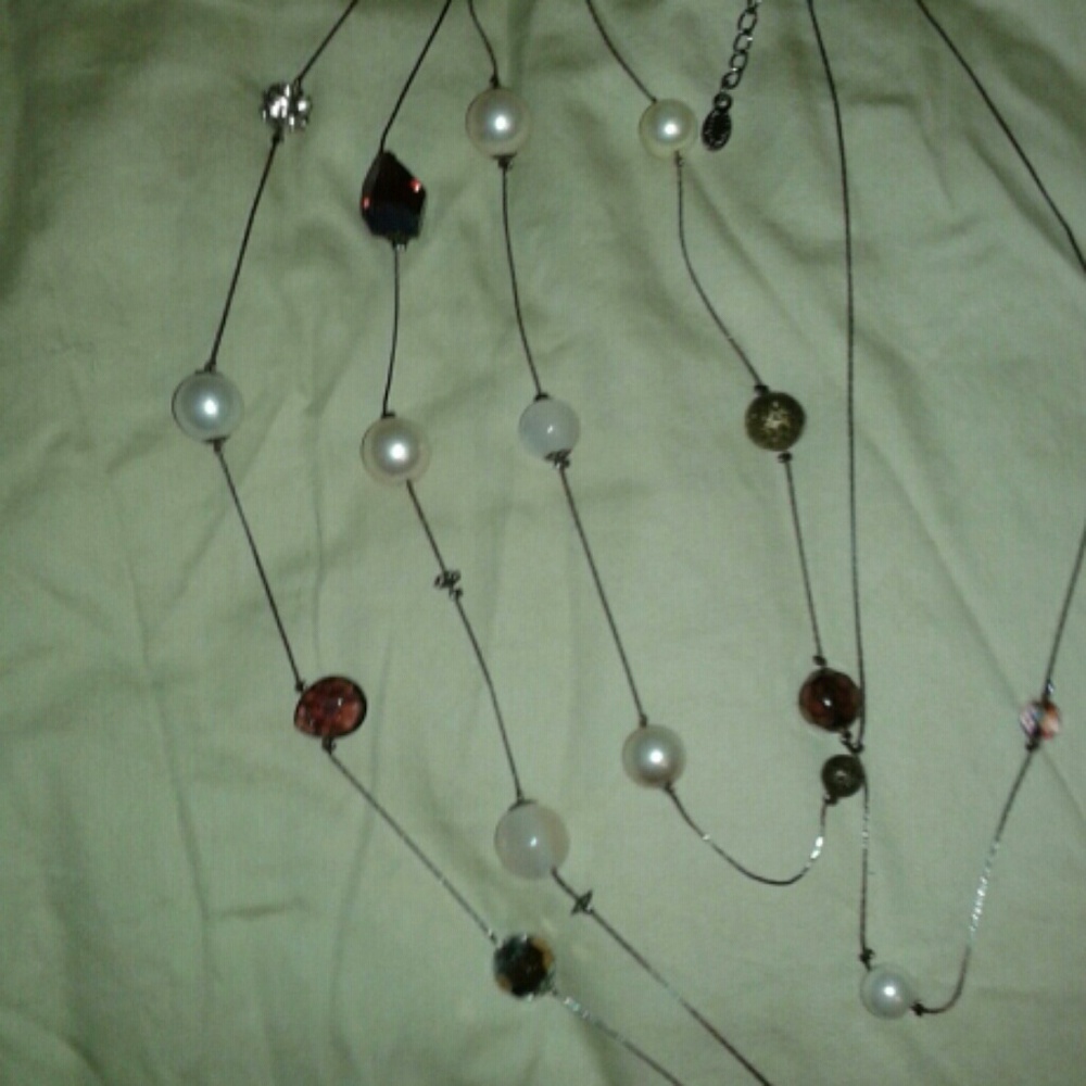 ON SALE! Nwot bead/stone long necklace All-Khan New York