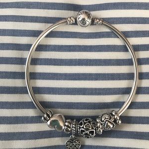 Pandora bracelet with charms -AUTHENTIC
