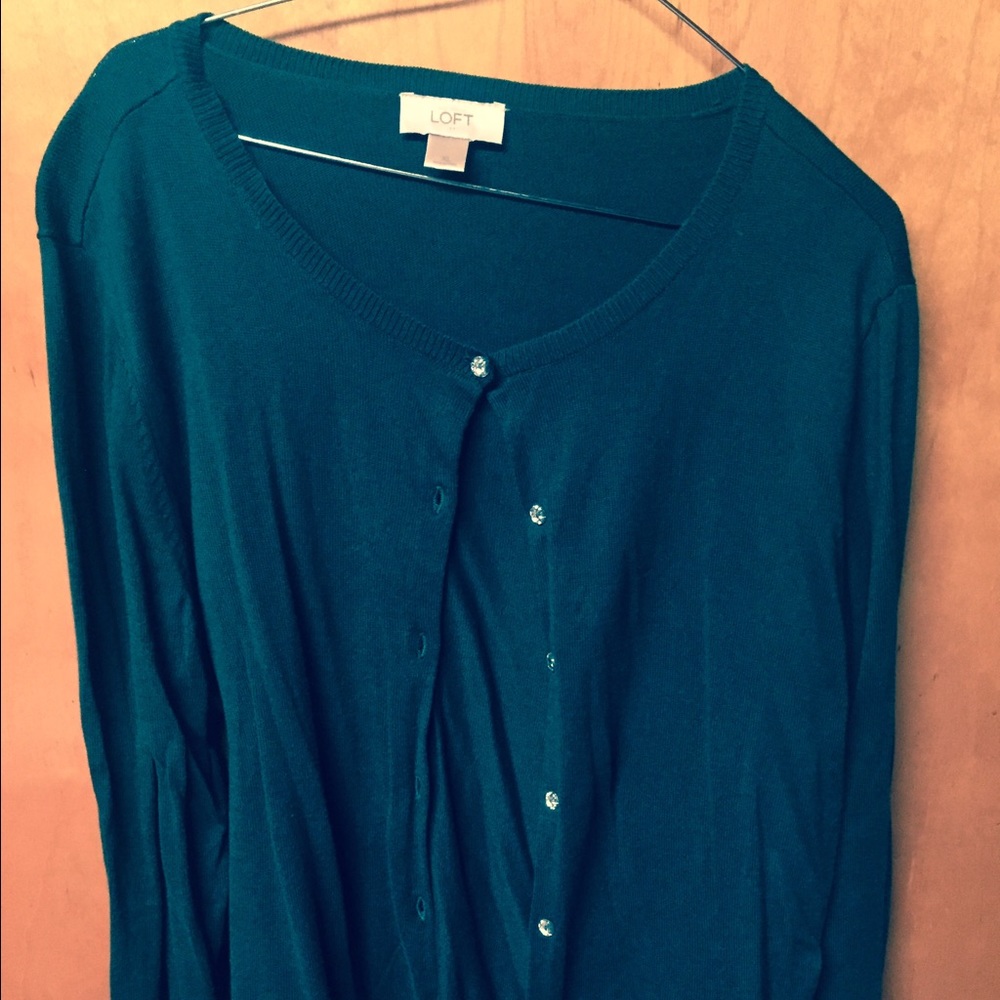 Pine green Loft card with crystal buttons, xl