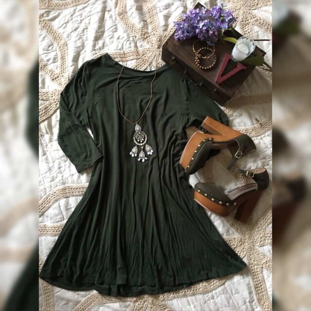 Trendy green Tunic Dress