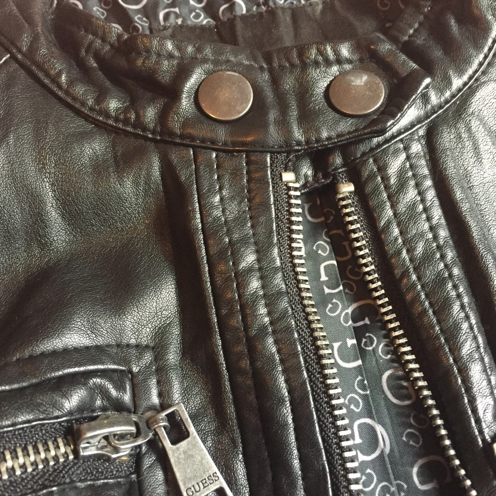 GUESS Leather Jacket - Picture 2 of 6