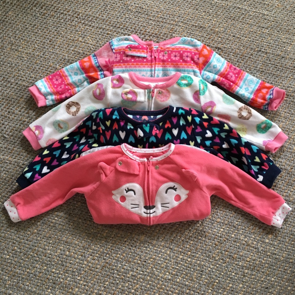 Lot of 4 Fleece Pajamas