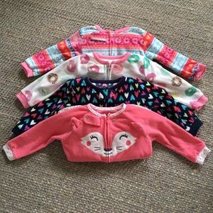 Lot of 4 Fleece Pajamas