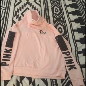 Pink Victoria Secret cowl neck sweatshirt