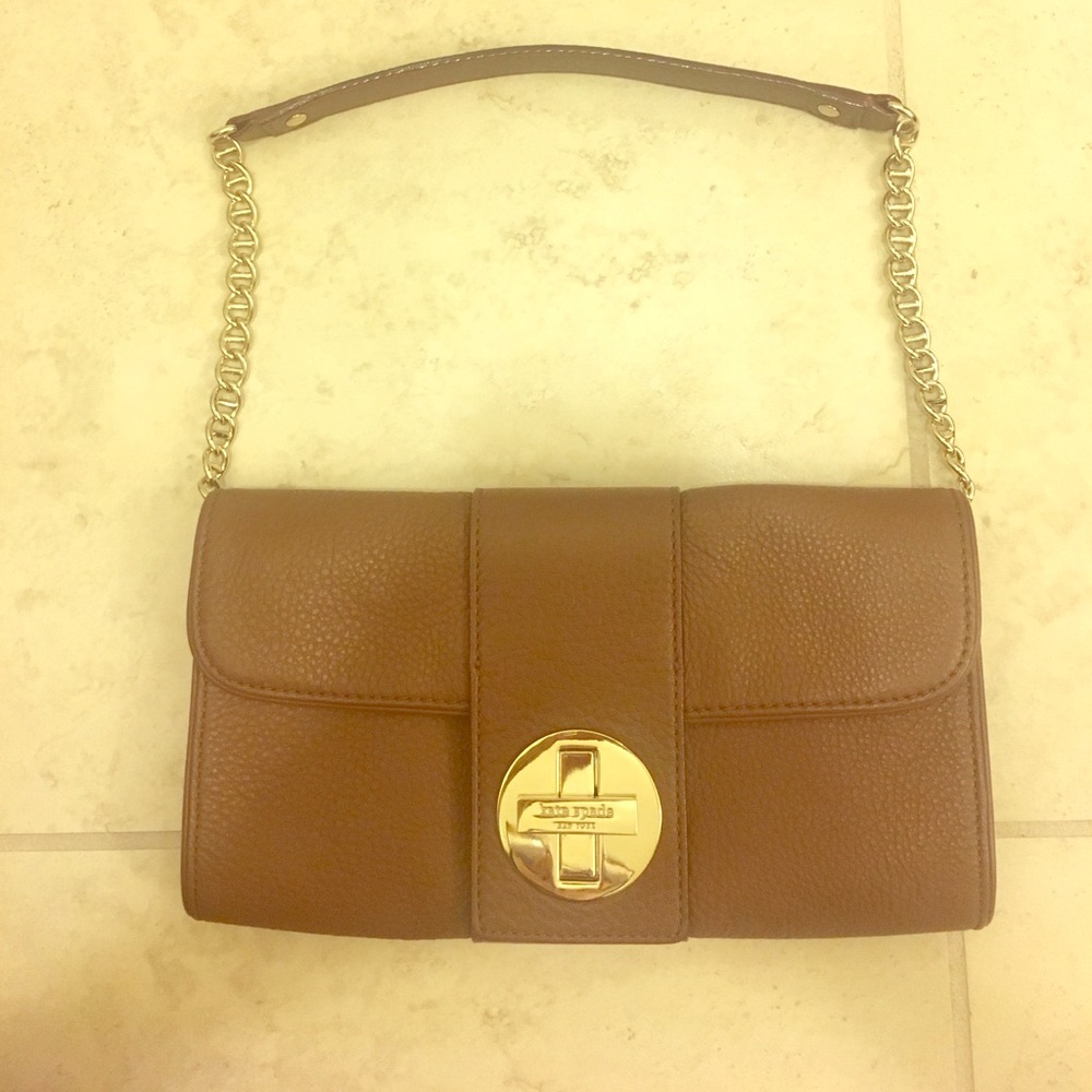 Kate Spade 'Short Ava with Chain' Tan Shoulder bag