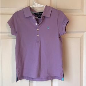 Girls lavender polo shirt