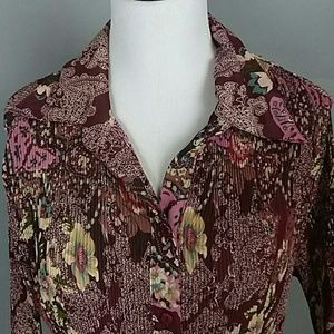 SPRING blouse pleated accordion fabric