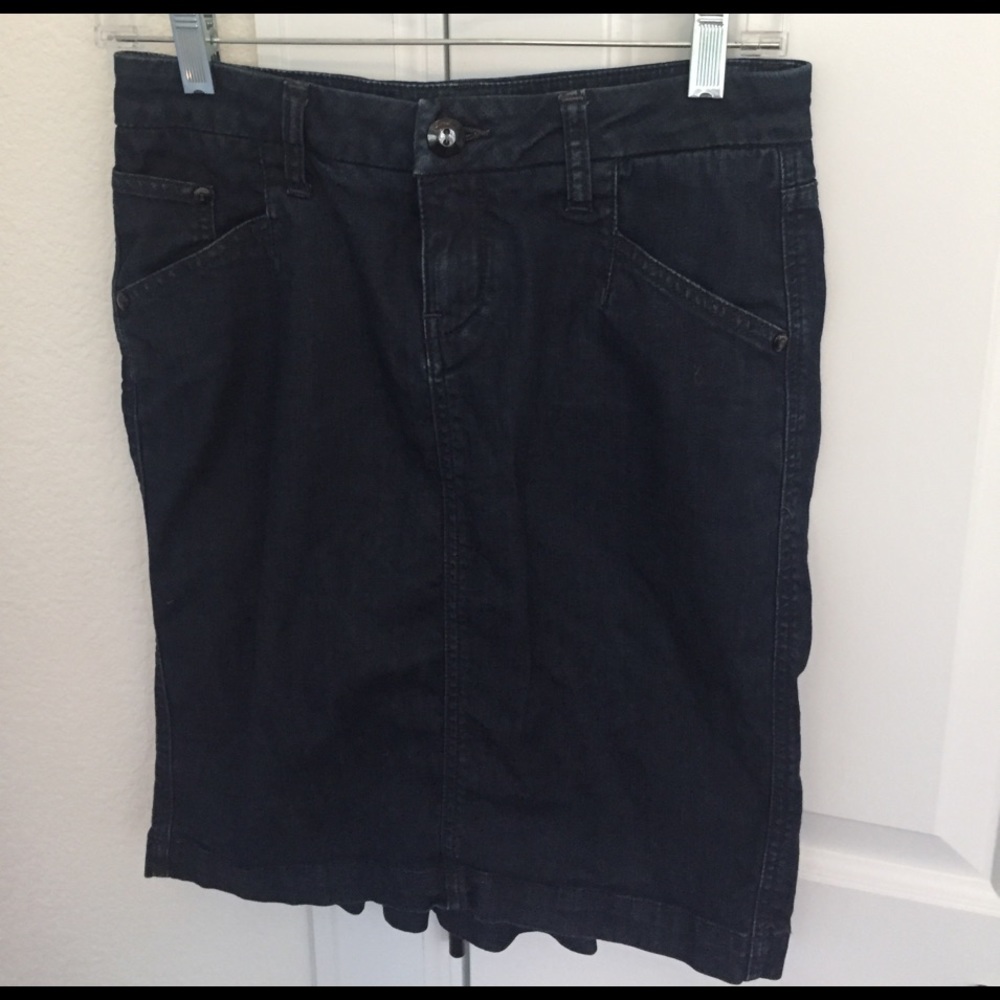 Level 99 Denim skirt with pleated detail