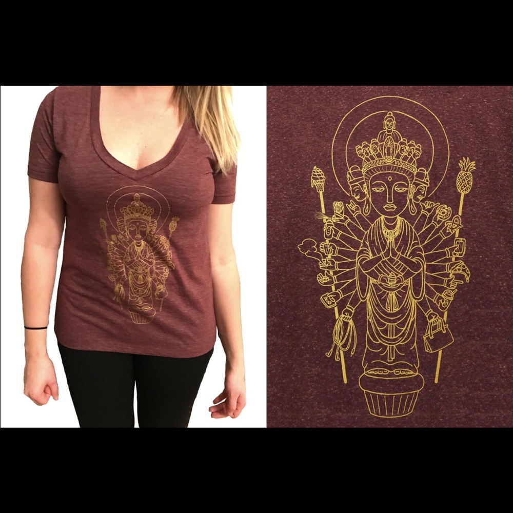 NEW Original Custom graphic women's v-neck tee