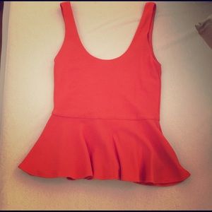 Peplum orange top