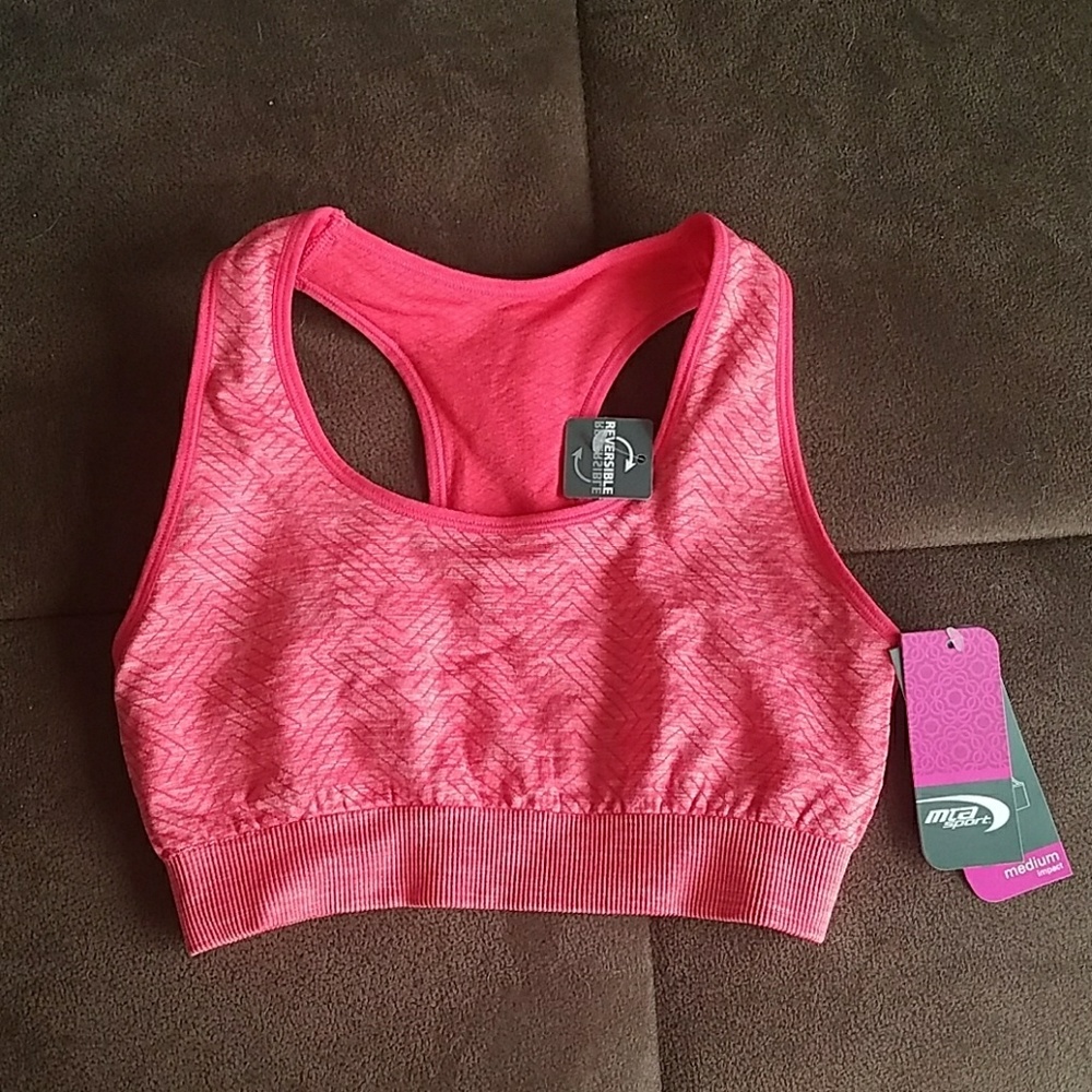 NWT REVERSIBLE Athletic Racerback workout bra