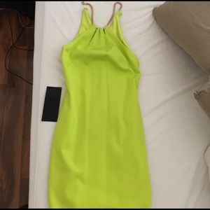 Lime green Bebe dress