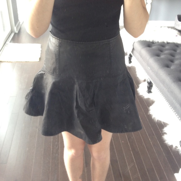 Free People Vegan Leather Trumpet Skirt - Picture 2 of 5