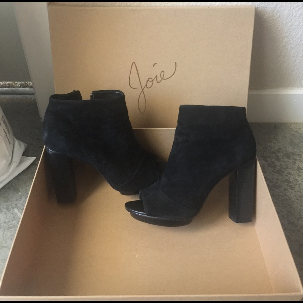 Joie Bria Black Suede Booties