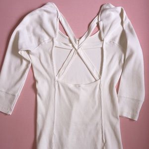 Free People Cross Back Shirt