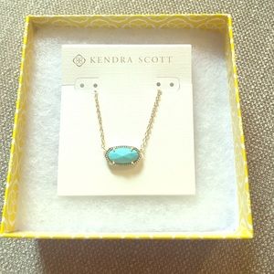 Kendra Scott Gold Elisa necklace in turquoise NWT