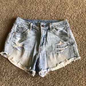 Distressed Jean Shorts