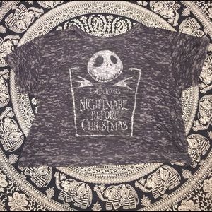 Nightmare Before Christmas Crop Top tshirt