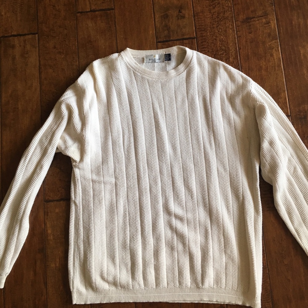 Men's White Dress Sweater