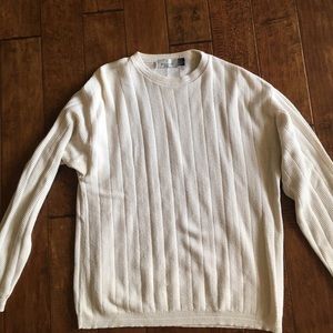 Men's White Dress Sweater