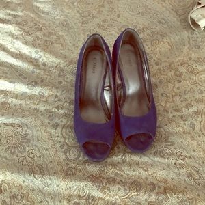 Express royal blue wedges