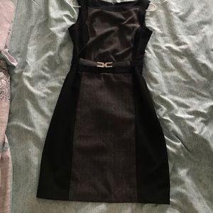 Black and grey belted work dress!