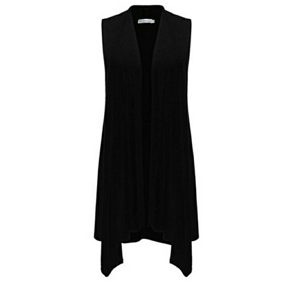 NWT Women's Sleeveless black cardigan M