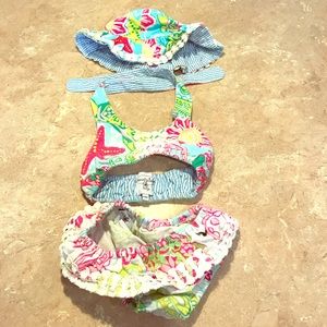 Mud pie baby girls swimsuit