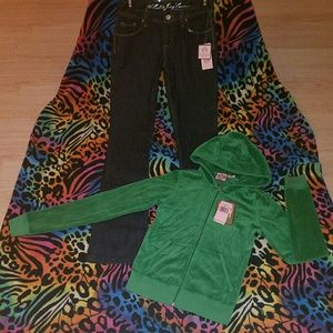 Juicy couture Green Hoodie  Manchester Jeans NWT