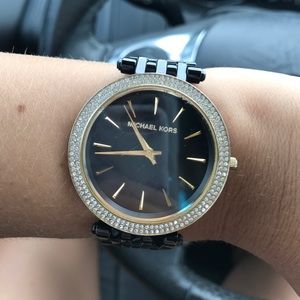 michael kors black and gold watch!