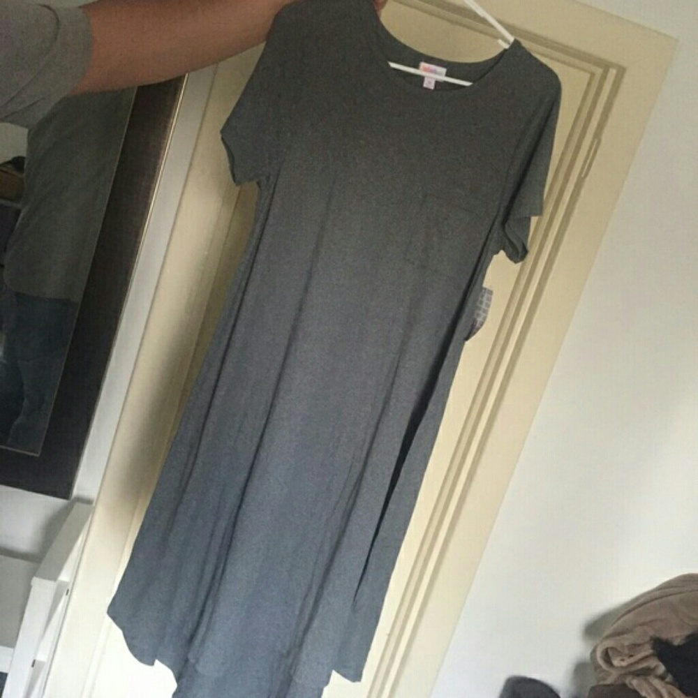 LuLaRoe NWT Gray Carly Dress - M