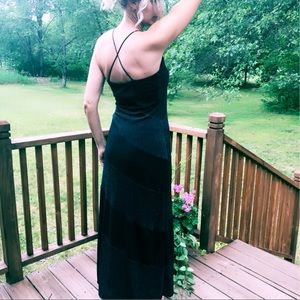 ***Sold*** Beautiful striped long black dress