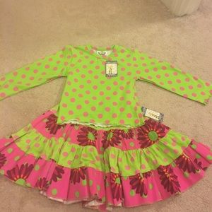 Girls NWT Corky & Company top and skirt size 4T