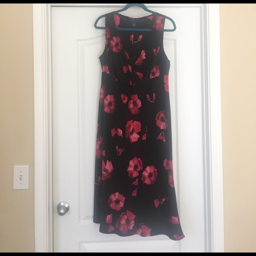 Lane Bryant Black and red floral dress