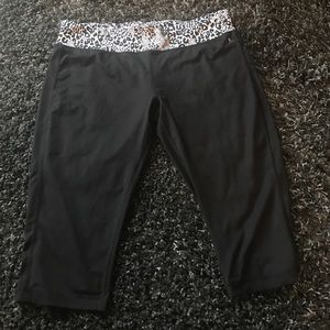 Active workout pants XL Black and Leopard