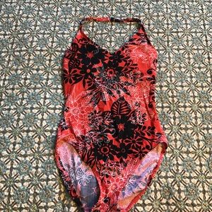 Hawaiian flower bathing suit
