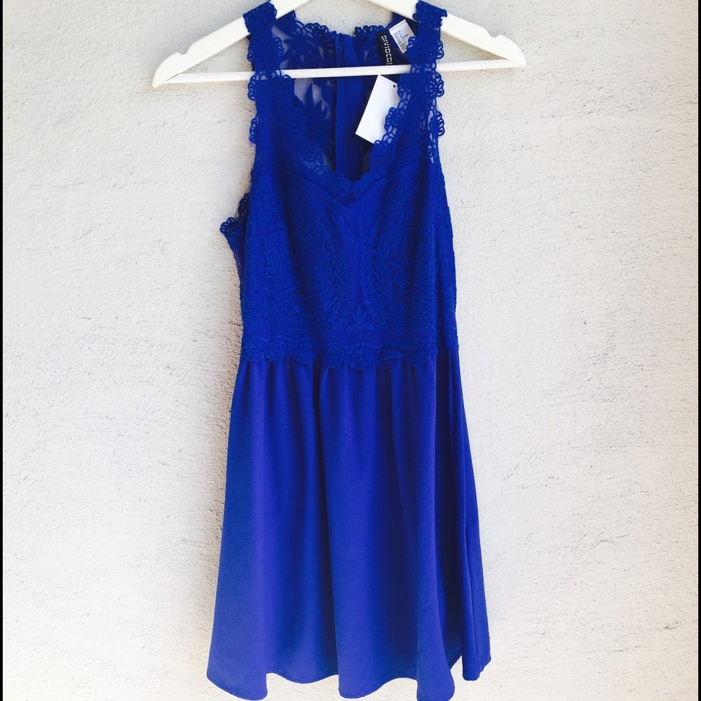 NEW WITH TAGS! Lace Front A-line Mini Dress