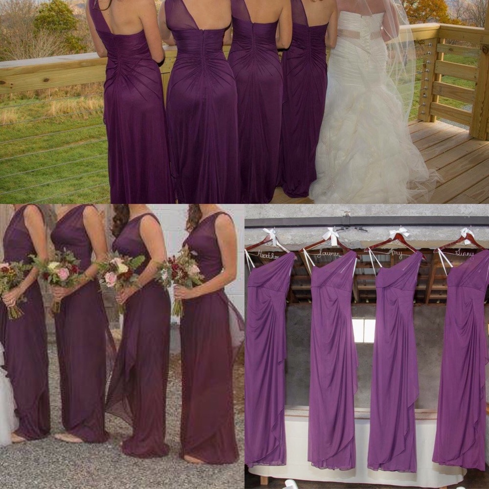 David's bridal plum dress