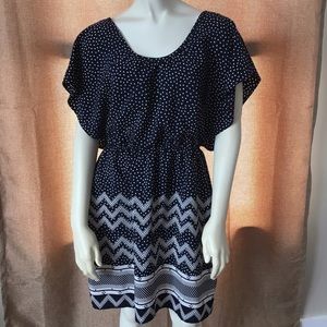 Navy Chiffon Dress